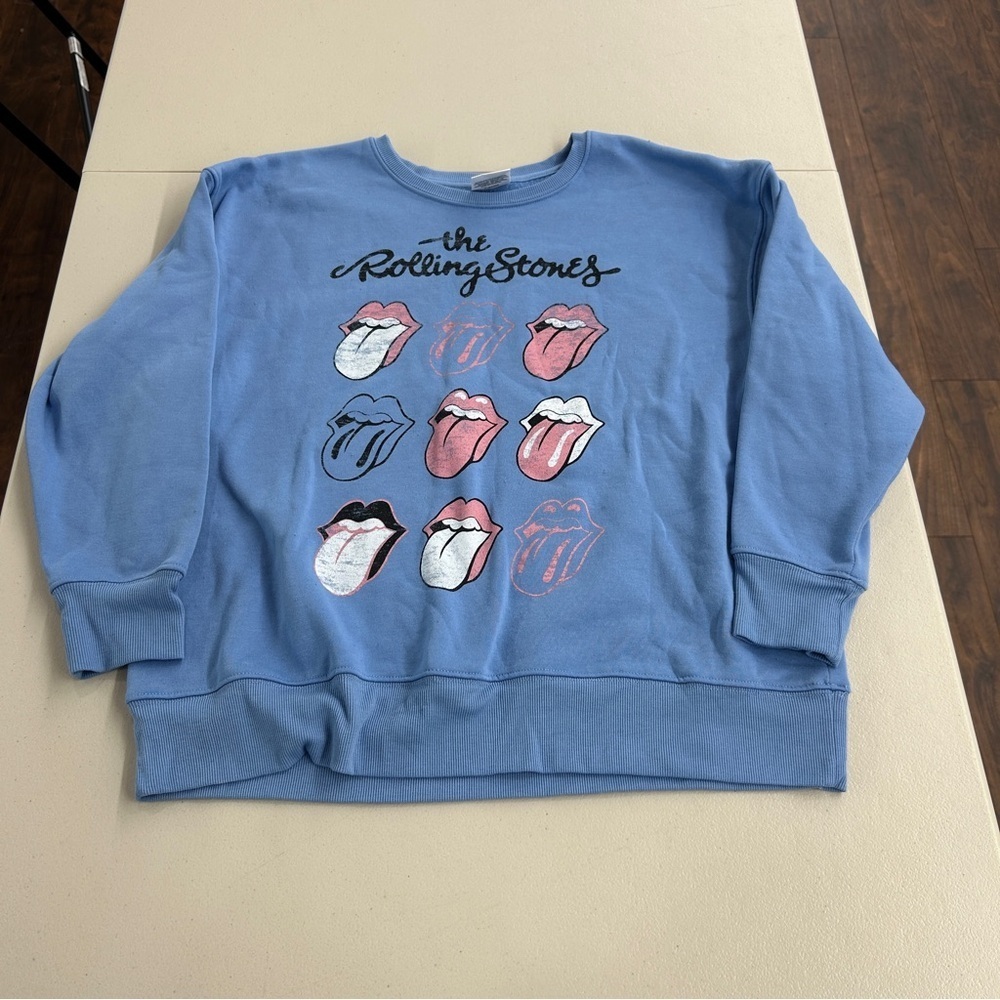 Light Blue Rolling Stones Crewneck size M